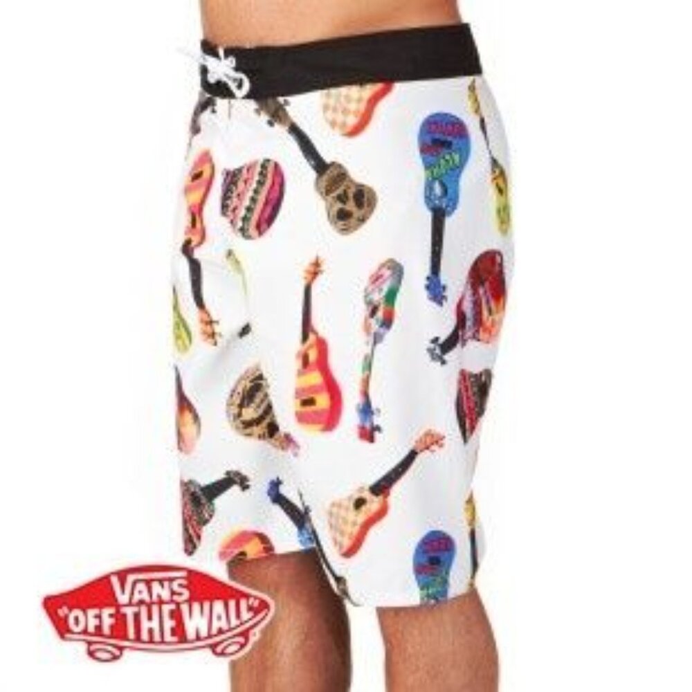 Vans Off the Wall Ukulele Board Shorts Swimming Trunk Size 34
